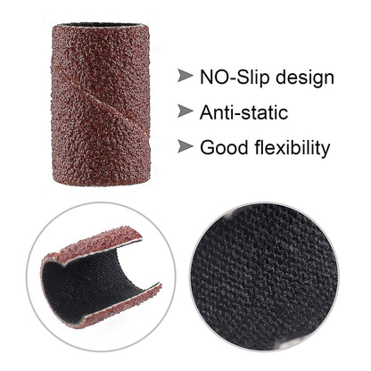 Set of 10 Wukusy nail drill sanding band replacement bits for pedicure and manicure health care tools.