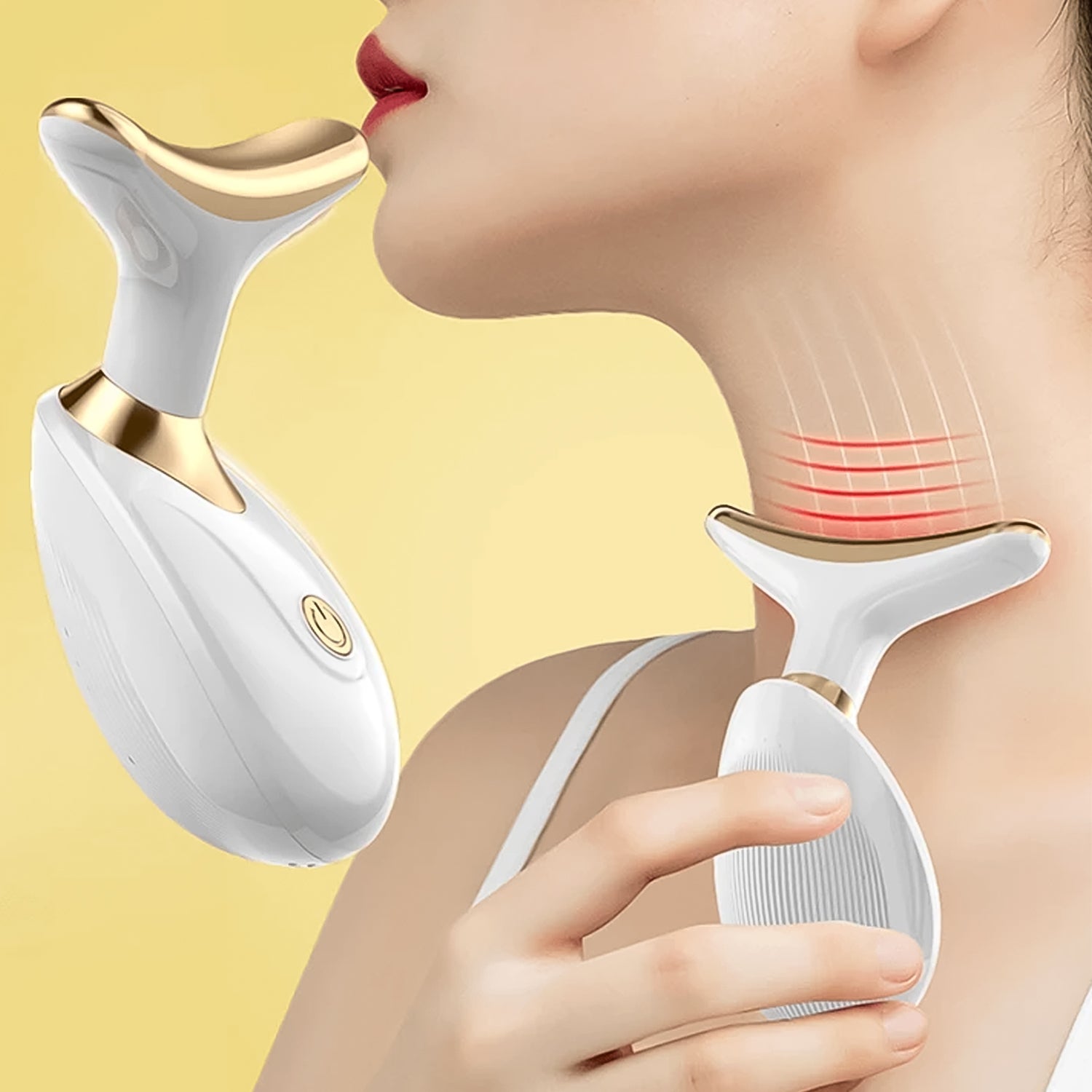Wukusy neck face massager for firming and wrinkle removal, showing a handheld device for neck and facial skin care.