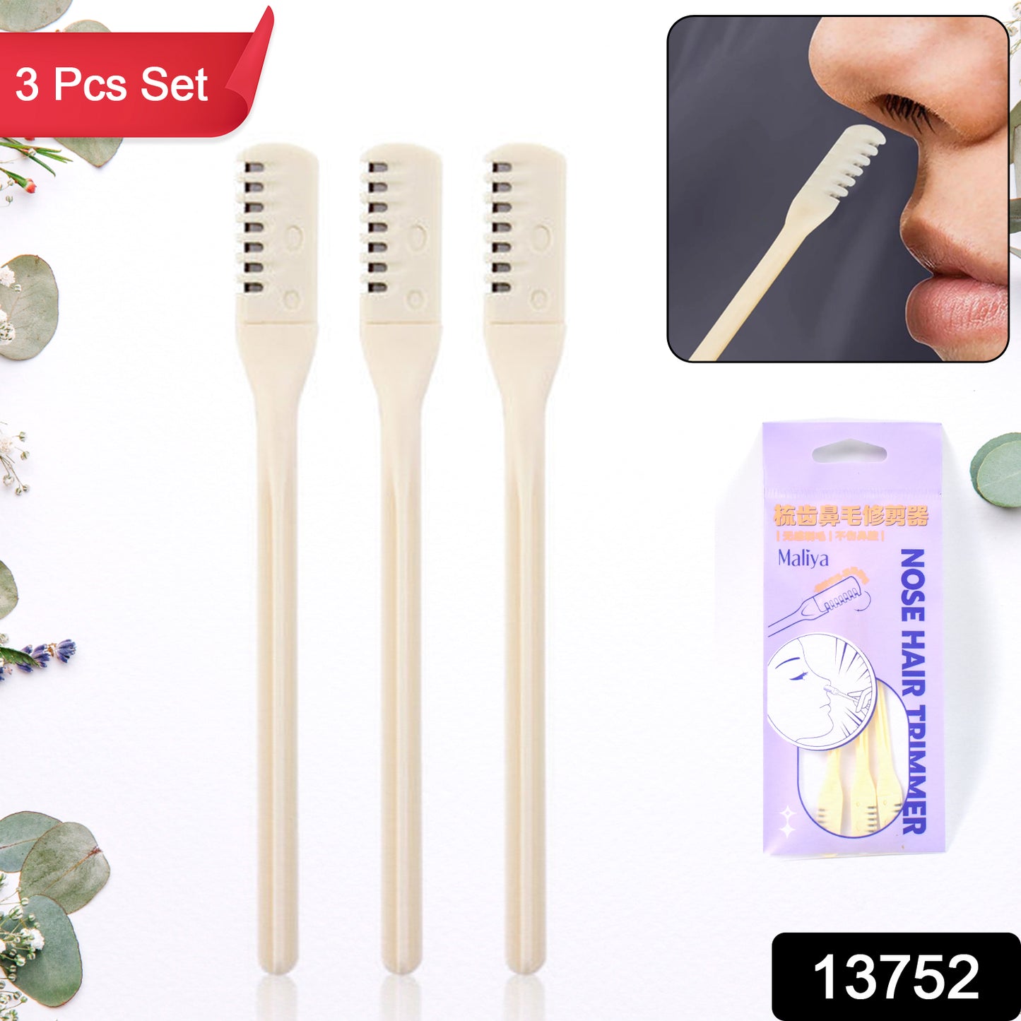 Wukusy nose hair removal trimmer kit with three precision blades for safe and effective nose hair grooming.