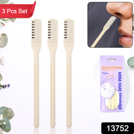 Wukusy nose hair removal trimmer kit with three precision blades for safe and effective nose hair grooming.