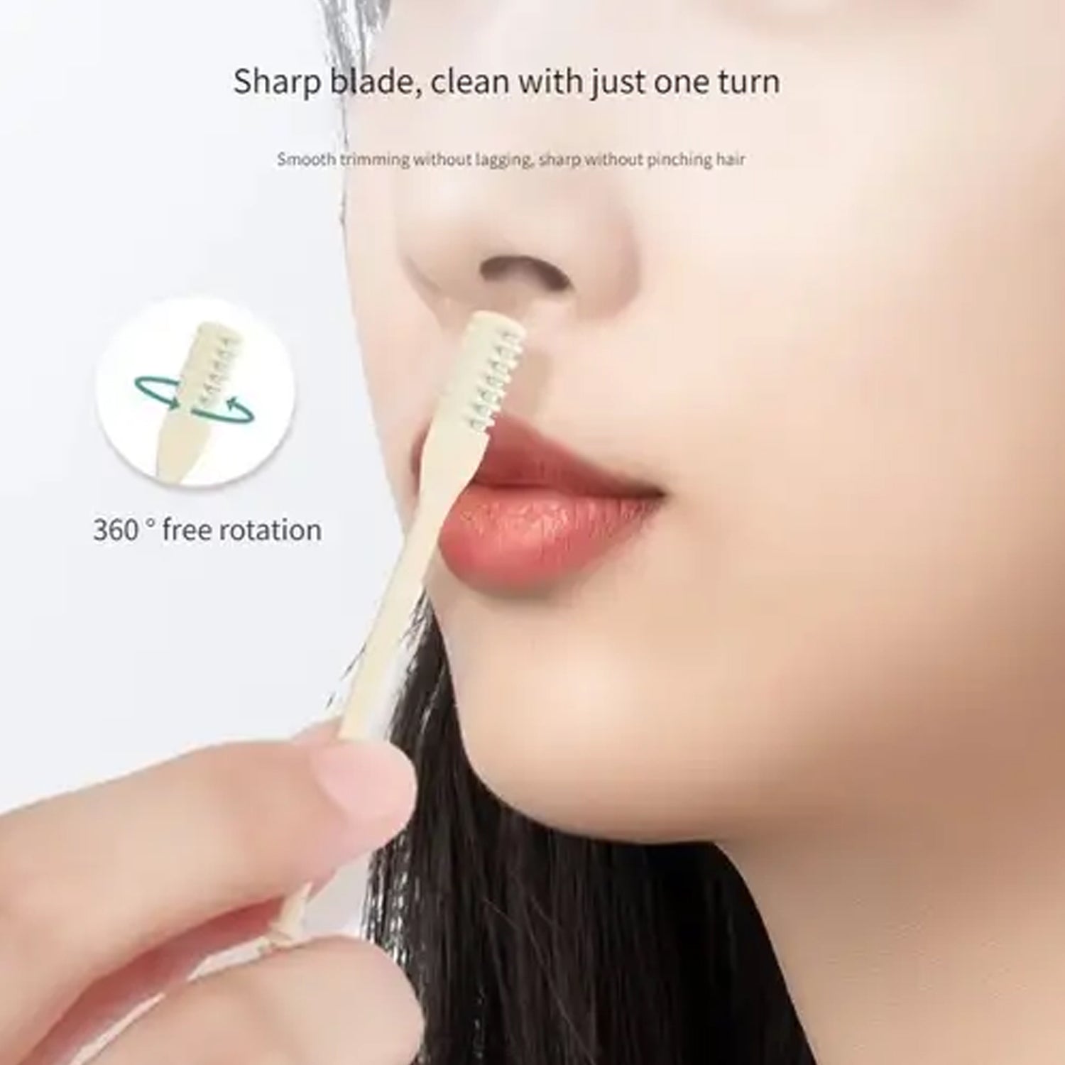 Wukusy nose hair removal trimmer kit with three precision blades for safe and easy nose hair grooming.