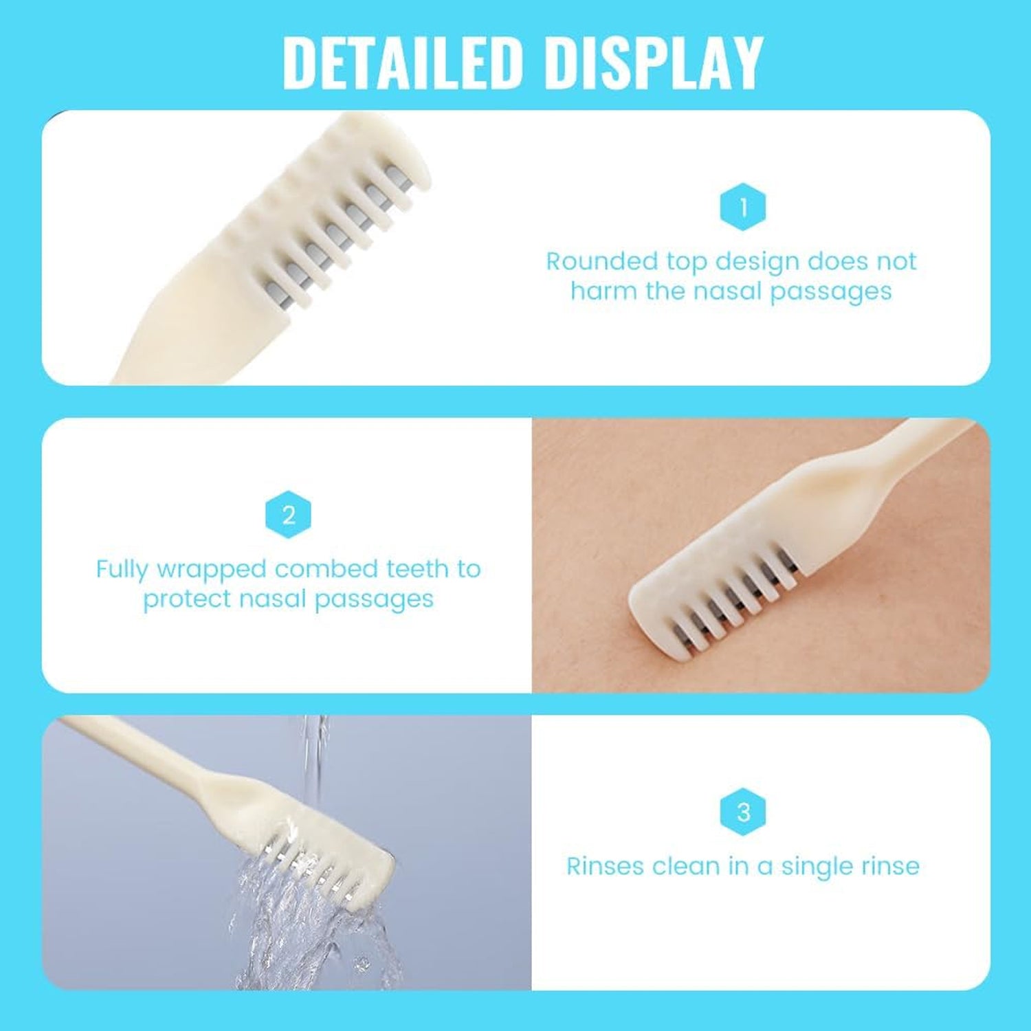 Wukusy nose hair removal trimmer and razor kit with 3 blades for safe, effective nose and facial hair grooming.