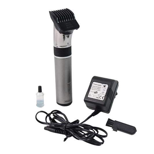 Wukusy Orbit rechargeable hair trimmer for men, cordless health care grooming device with adjustable blade settings.
