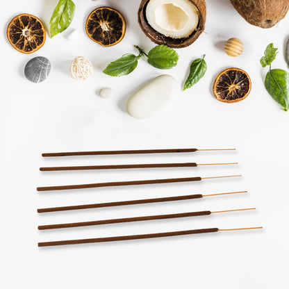 Wukusy Orchid Flavour Incense Sticks Agarbatti packet with 90g, including matchsticks, for relaxing health care use.