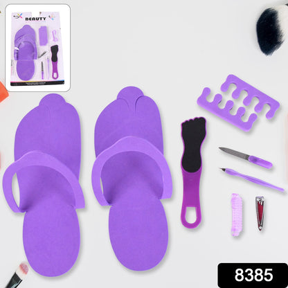 Wukusy personal foot care tool kit with 9 pedicure accessories for healthy, well-groomed feet and foot hygiene.