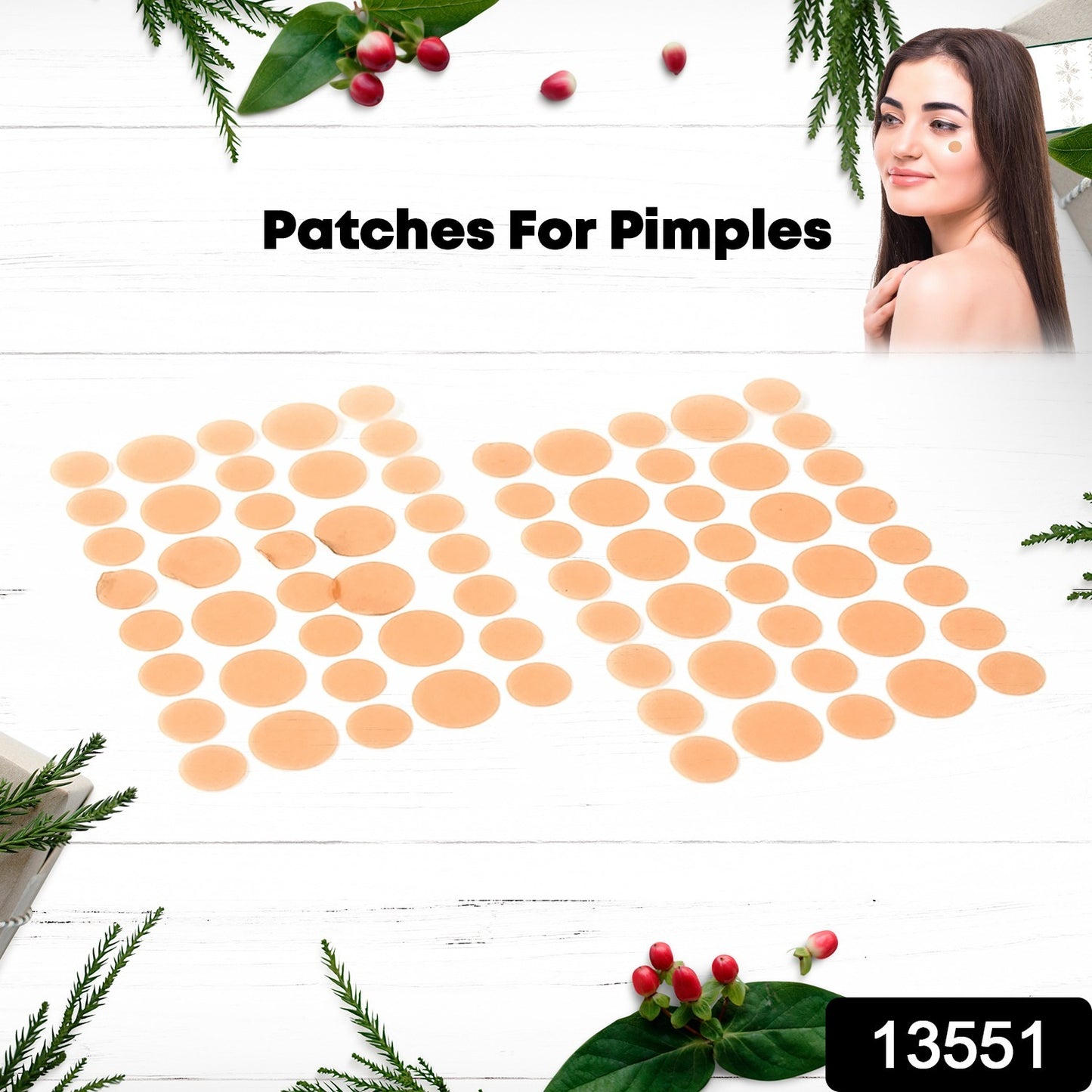 Wukusy Pimple Patches for face, 2-sheet set, clear hydrocolloid acne treatment for blemish healing and skin care.