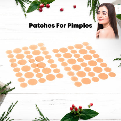 Wukusy pimple patches for face, 2-sheet set, clear adhesive spots for acne treatment on skin, health care product.