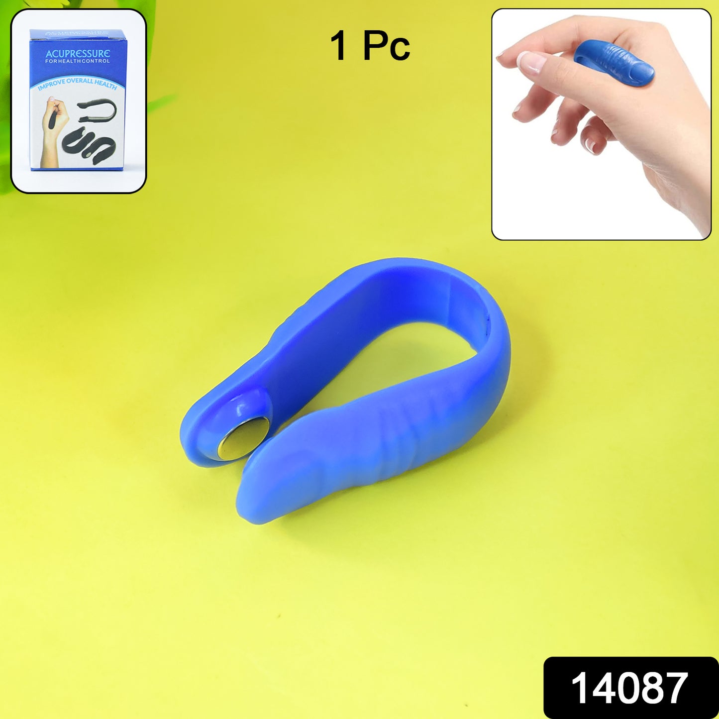 Plastic magnetic acupressure clip by Wukusy, a health care device with a compact design and magnetic therapy features.