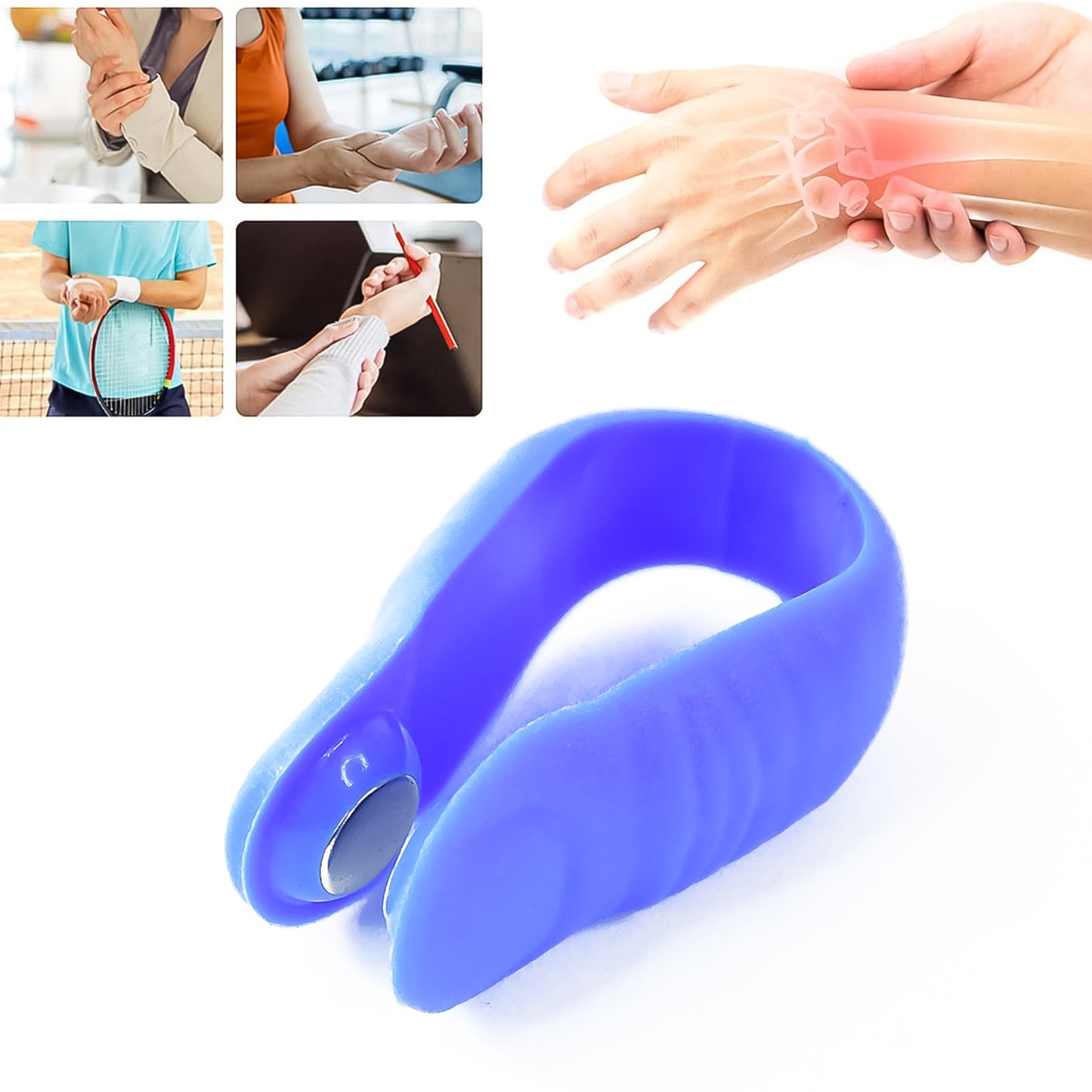 Plastic magnetic acupressure clip by Wukusy, a health care device used for applying magnetic acupressure therapy.