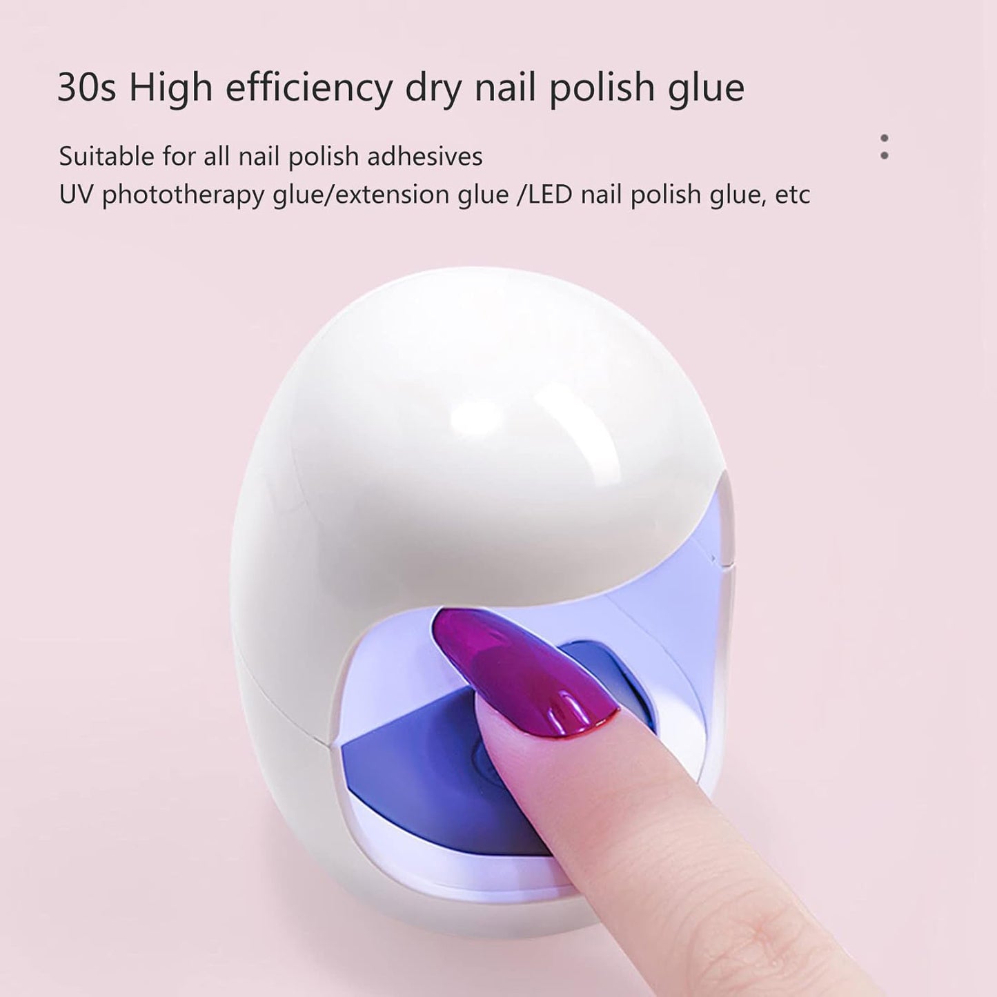 Wukusy plug-in LED nail dryer for quick, efficient curing of gel nails, compact health care device with a sleek design.