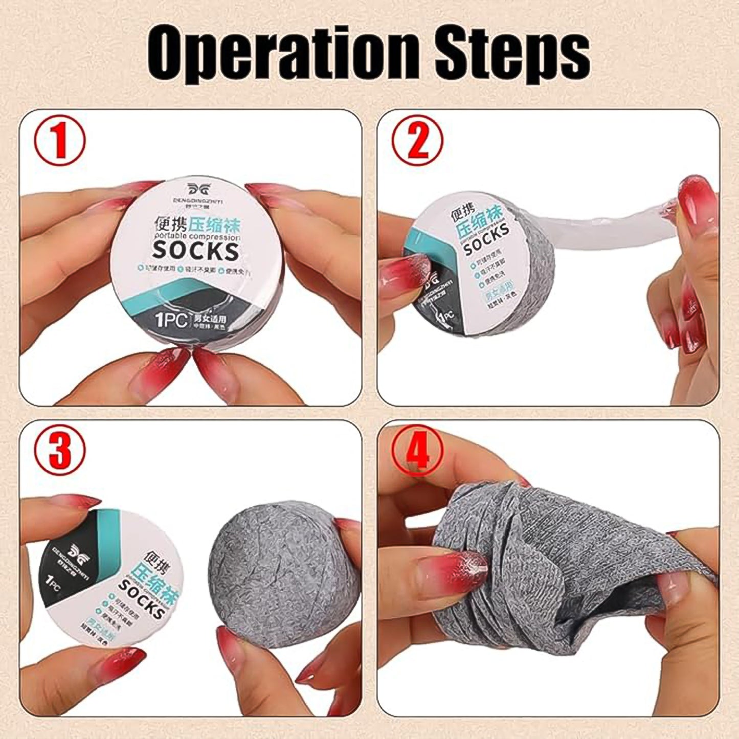 Wukusy portable disposable outdoor compression travel socks, health care, pair, lightweight and breathable for comfortable wear during travel.