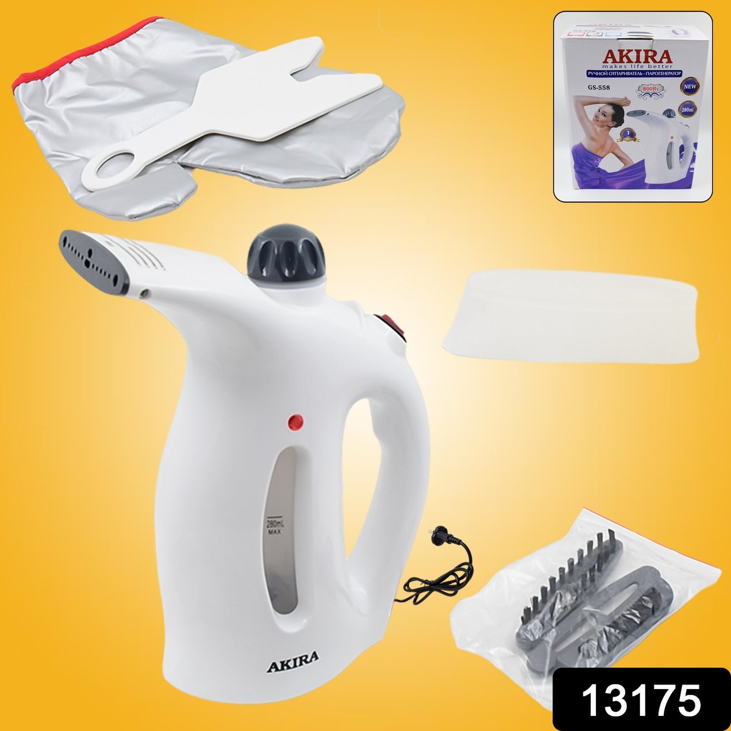 Wukusy portable handheld garment and facial steamer for skincare and clothing steaming, compact health care device.