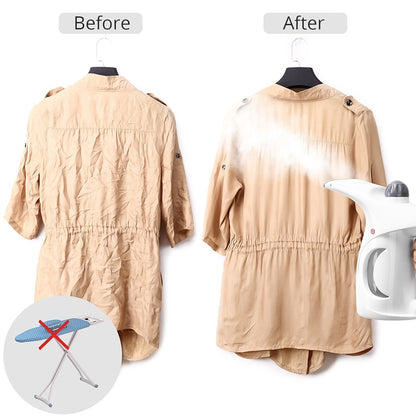 Wukusy portable handheld garment and facial steamer, compact health care device with water tank and steam outlet for skin and clothing care.
