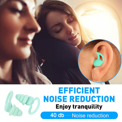 Wukusy Premium Layered Silicone Noise Reduction Earplugs for health care, shown in a pair with smooth, layered design for comfort.