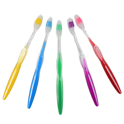 Wukusy premium plastic toothbrush in mixed colors, health care product with soft bristles for effective dental cleaning