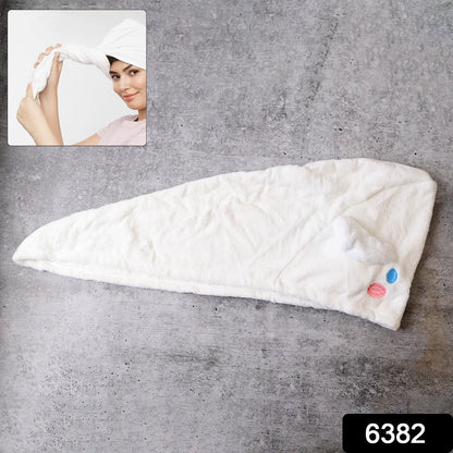 Wukusy premium soft microfiber hair drying towel wrap with button, designed for gentle hair drying and easy secure fit.