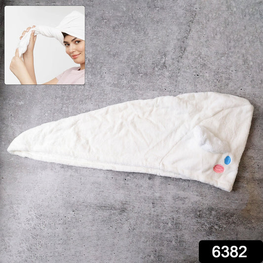 Wukusy premium soft microfiber hair drying towel wrap with button, designed for gentle hair drying and easy secure fit.
