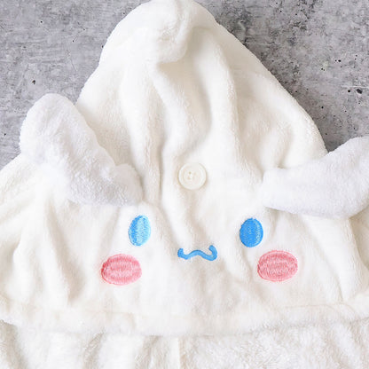 Wukusy premium soft microfiber hair drying towel wrap with button, gentle and absorbent for quick hair drying.