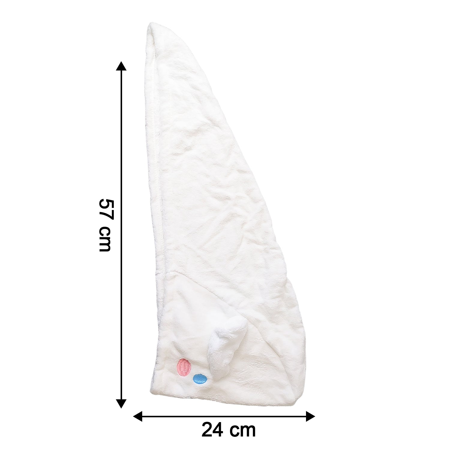 Wukusy premium soft microfiber hair drying towel wrap with button, designed for gentle, quick-drying hair care.