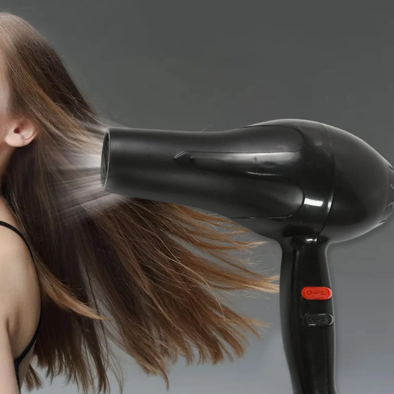 Wukusy professional multi-purpose hair dryer salon, 1800 watts, with ergonomic handle and multiple heat settings for versatile styling.