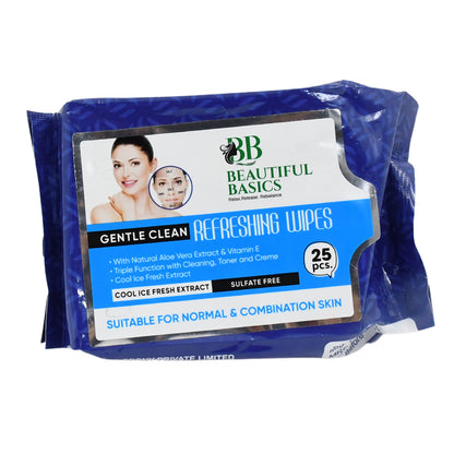 Wukusy facial cleansing wet wipes for skin hydration, soothing, alcohol-free with fruit extract, 25 wipes for refreshing skincare.