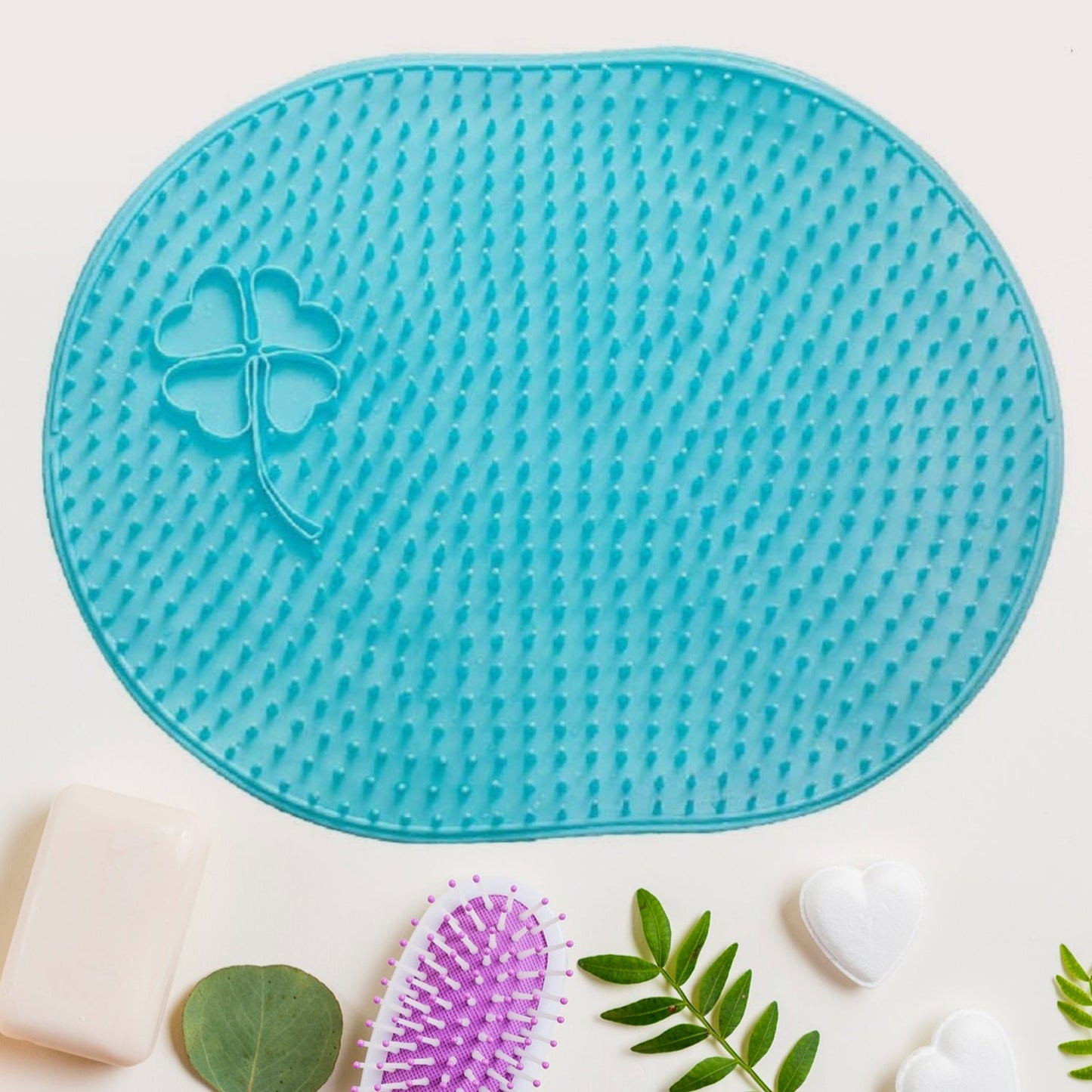Wukusy silicone bath massage cushion with suction cups, waterproof health care product for relaxing bath experience.