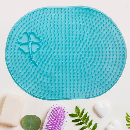 Wukusy silicone bath massage cushion with suction cups, waterproof health care product for relaxing bath experience.