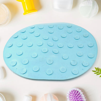 Wukusy silicone bath massage cushion with suction cup, 35x28 cm, designed for relaxing health care bath experience.