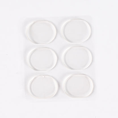 Pair of Wukusy silicone shoe insoles and heel pads for comfort and support, shown in close-up on a plain background.