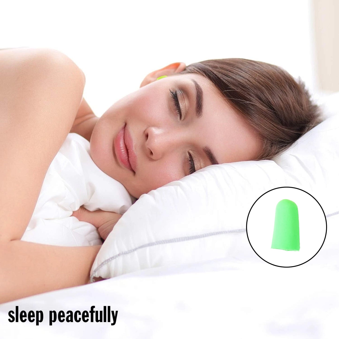 Wukusy soft foam noise-cancelling earplugs in a set of 4 pairs, designed for health care and noise reduction.