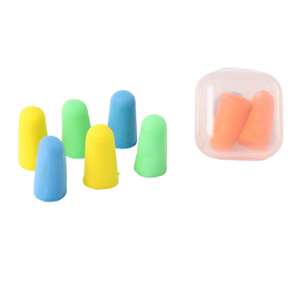 Wukusy soft foam noise-cancelling earplugs in four pairs, designed for health care and hearing protection.