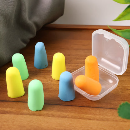 Wukusy soft foam noise-cancelling earplugs in a pack of 4 for sleep, travel, and noise reduction, healthcare ear protection.