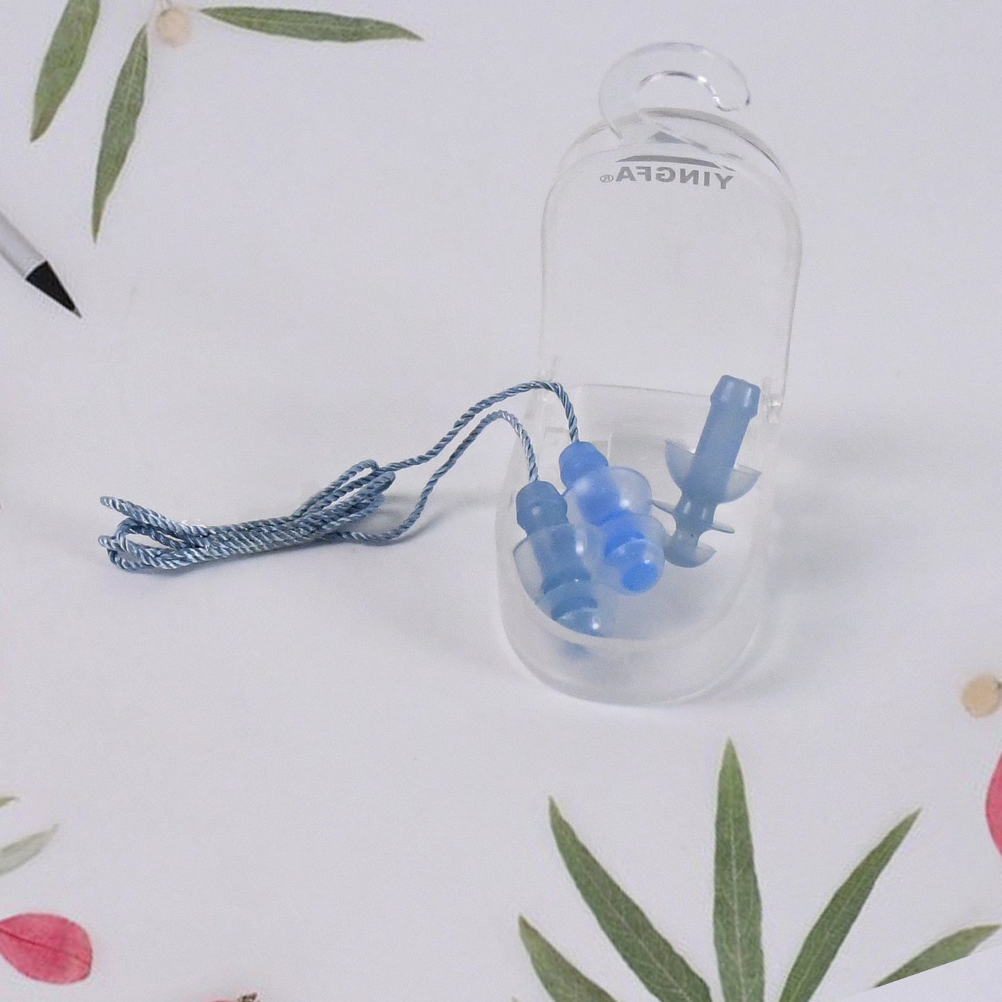Wukusy soft silicone ear plugs for hearing protection, 2-piece set, comfortable ear canal coverage for noise reduction and health care.