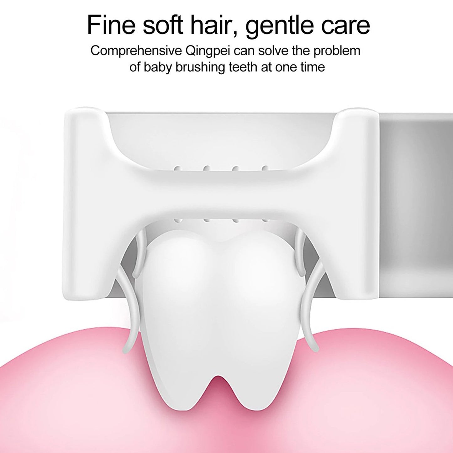 Wukusy Star U-shape silicone manual toothbrush for effective dental cleaning, designed for oral health care.