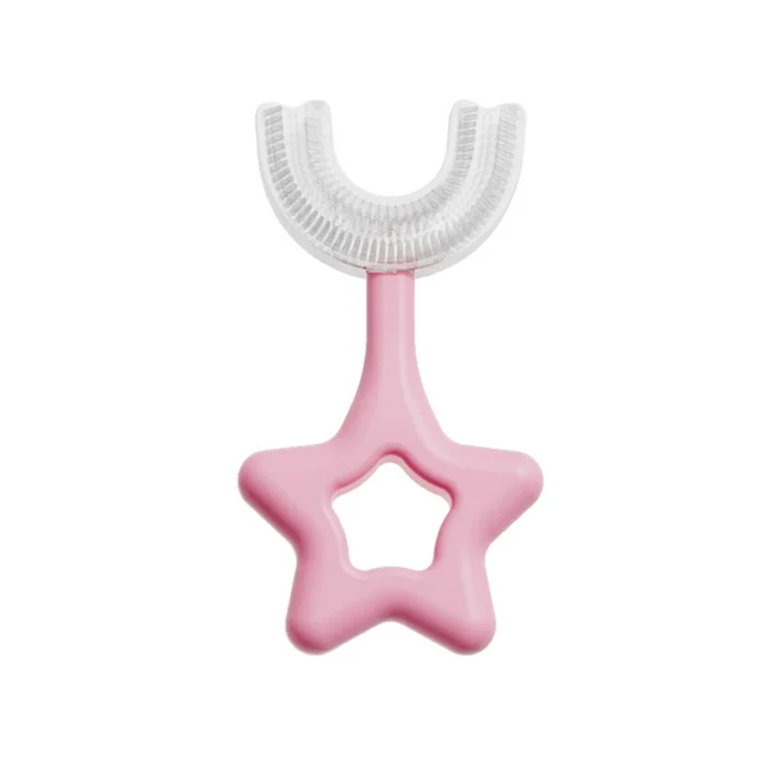 Wukusy Star U-shape silicone manual toothbrush for effective teeth cleaning and oral health care.