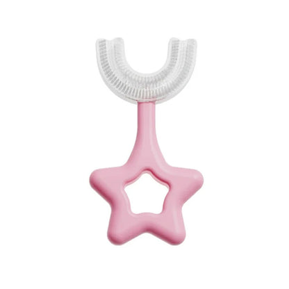 Wukusy Star U-shape silicone manual toothbrush for effective teeth cleaning and oral health care.