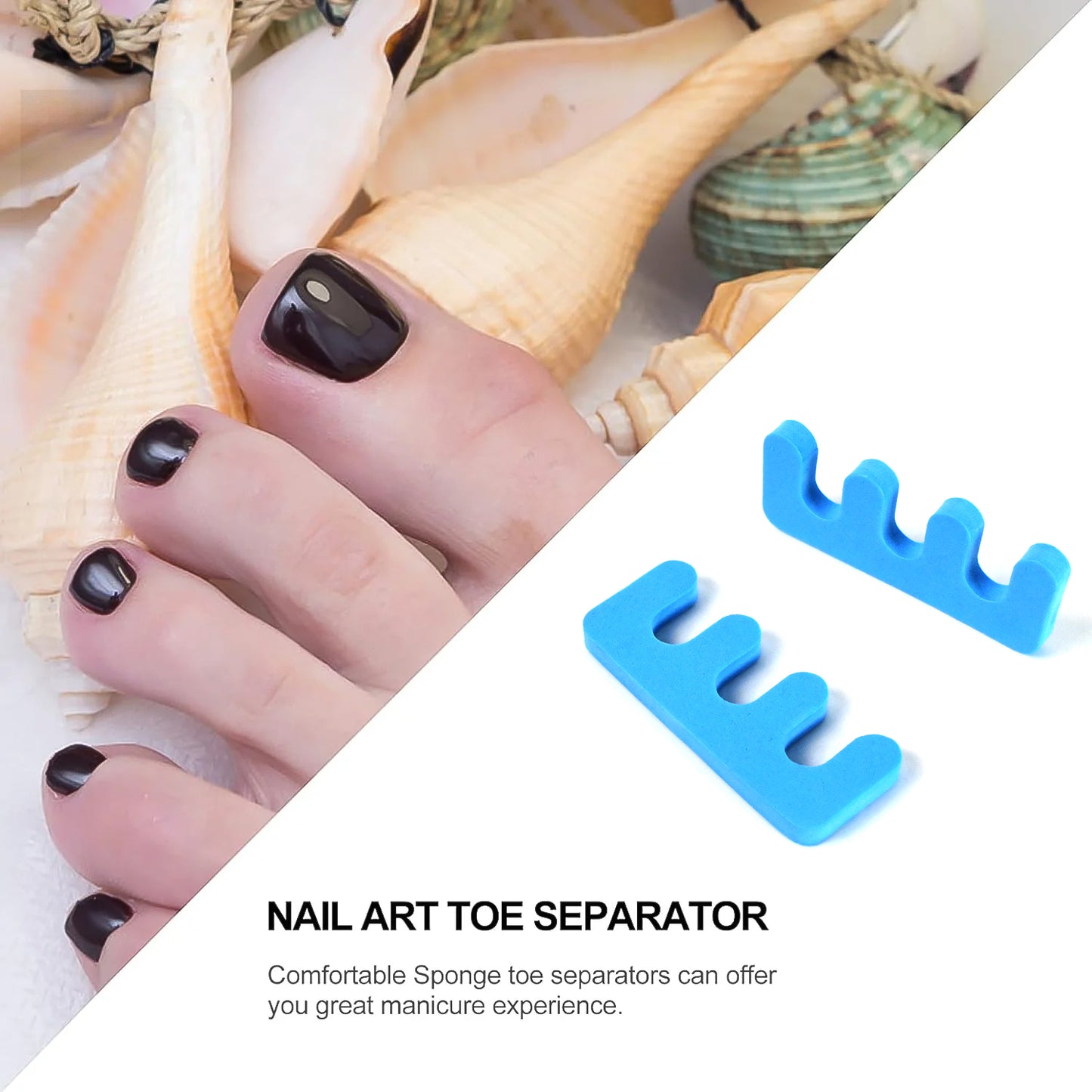Wukusy health care toe separators and spacers, sponge toe stretcher for pedicures, 1 pair for toe alignment and comfort.
