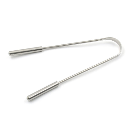 Steel copper tongue cleaner for kids and adults by Wukusy, designed to remove bacteria and freshen breath.