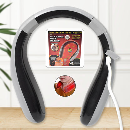 Wukusy USB Type C rechargeable wearable neck heater, portable health care device providing warmth and comfort around the neck.