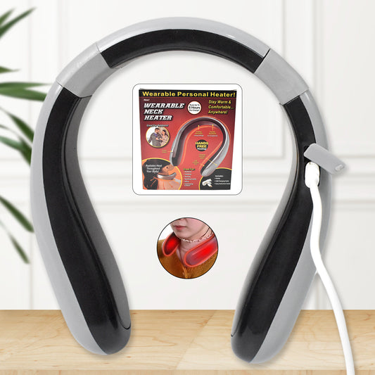 Wukusy USB Type C rechargeable wearable neck heater, portable health care device providing warmth and comfort around the neck.
