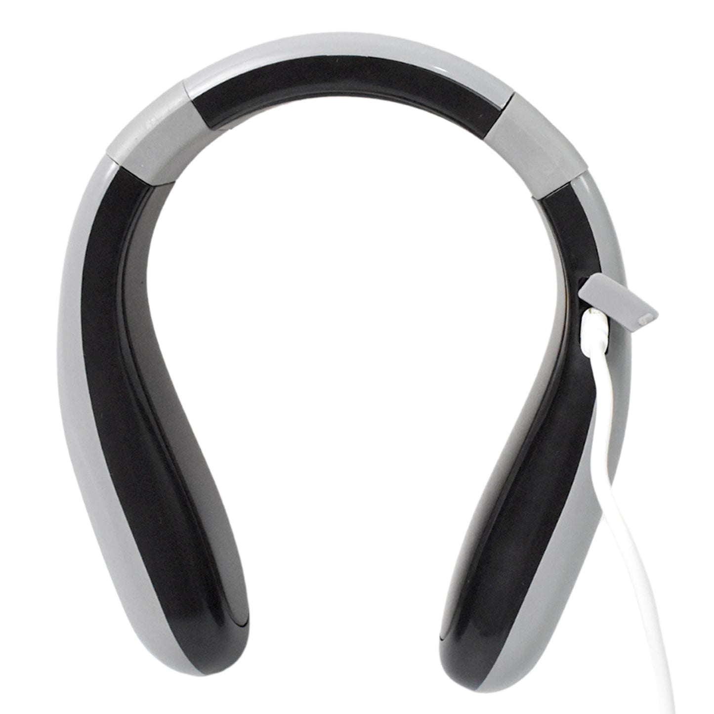 Wukusy USB Type C rechargeable wearable neck heater for health care, shown draped around the neck in a close-up image.