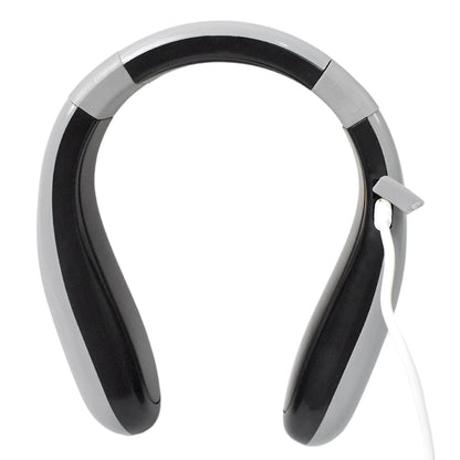 Wukusy USB Type C rechargeable wearable neck heater for health care, shown draped around the neck in a close-up image.