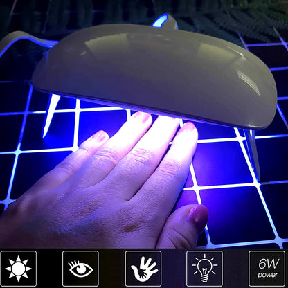 Wukusy UV LED nail dryer lamp, mini portable professional nail curing device for healthy, quick drying of gel nails.