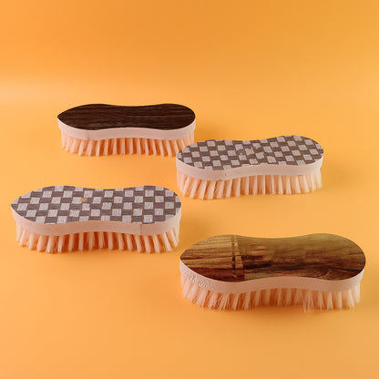 Wukusy Veepee ergonomic curved laundry brush set with four durable health care brushes for effective cleaning.