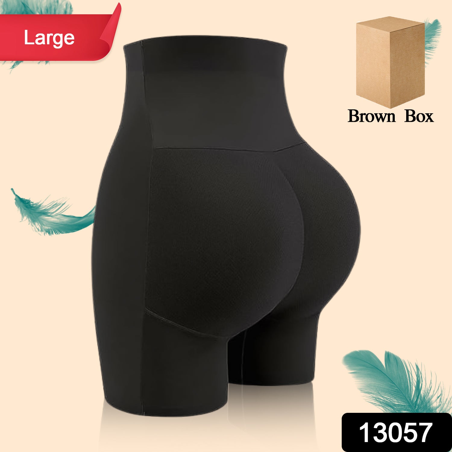 Wukusy women's padded butt lifter underwear with hip pads, body shaper control knickers, large size, for enhancing curves.