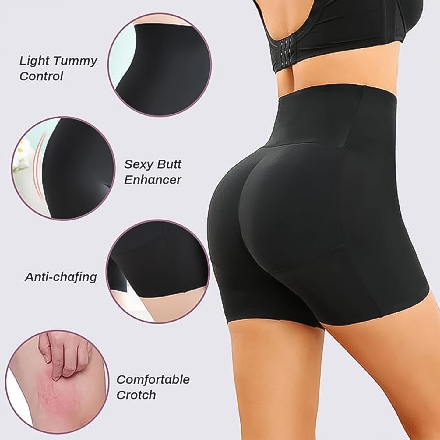 Wukusy women's padded underwear with hip pads, body shaper control knickers, large size, designed to lift and shape the hips.