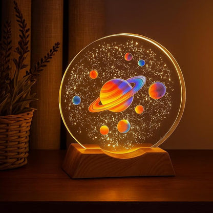 Wukusy 3D Creative Visualization LED Night Light, a modern home decor lamp with intricate 3D design for cozy ambient lighting