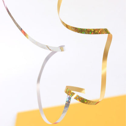 Wukusy curling balloon ribbon roll for gift wrapping, balloons, and crafts, featuring colorful, metallic curling ribbon for home decor.