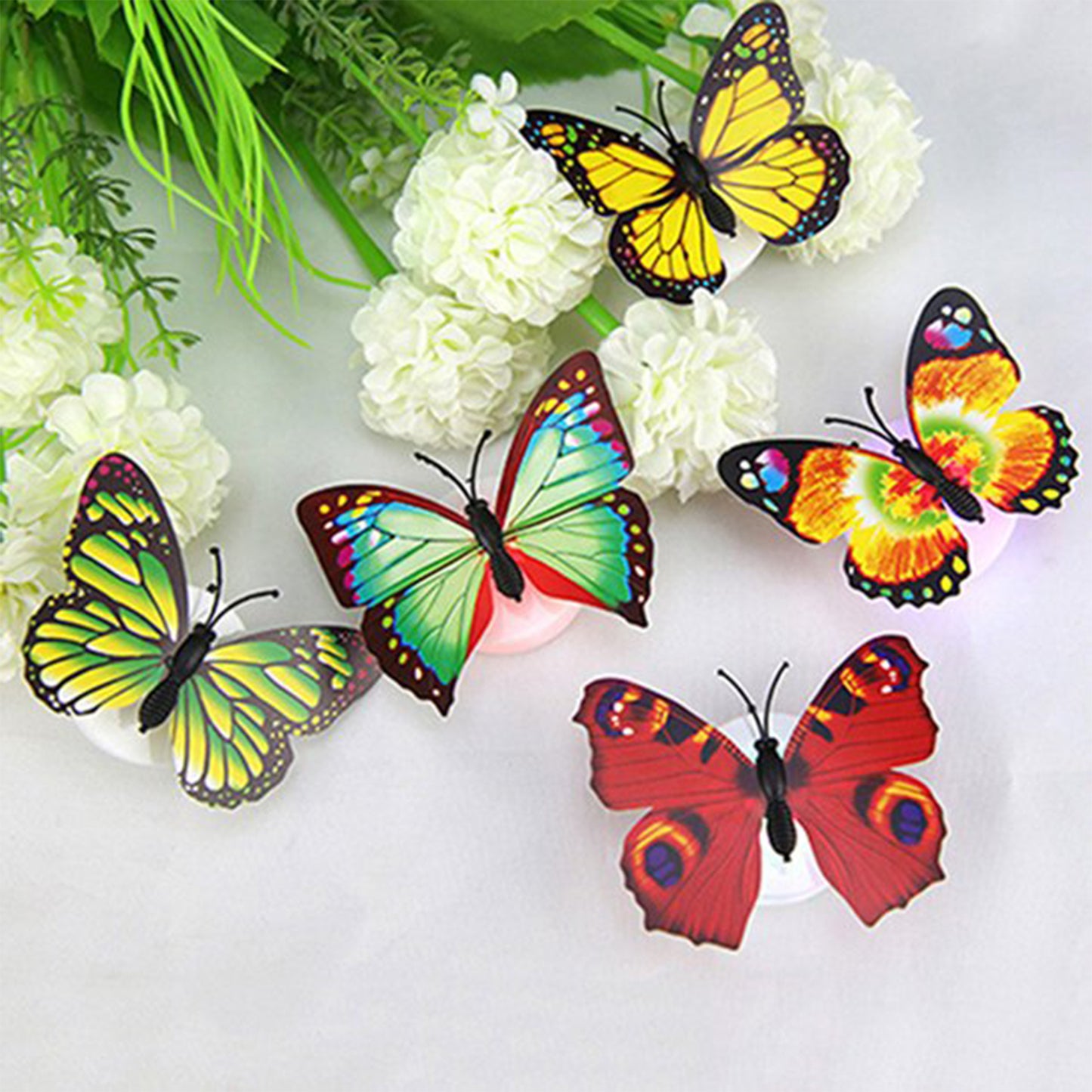 Wukusy Butterfly 3D Night Lamp with illusion design, ideal for drawing room or lobby decor, creating a warm ambiance.