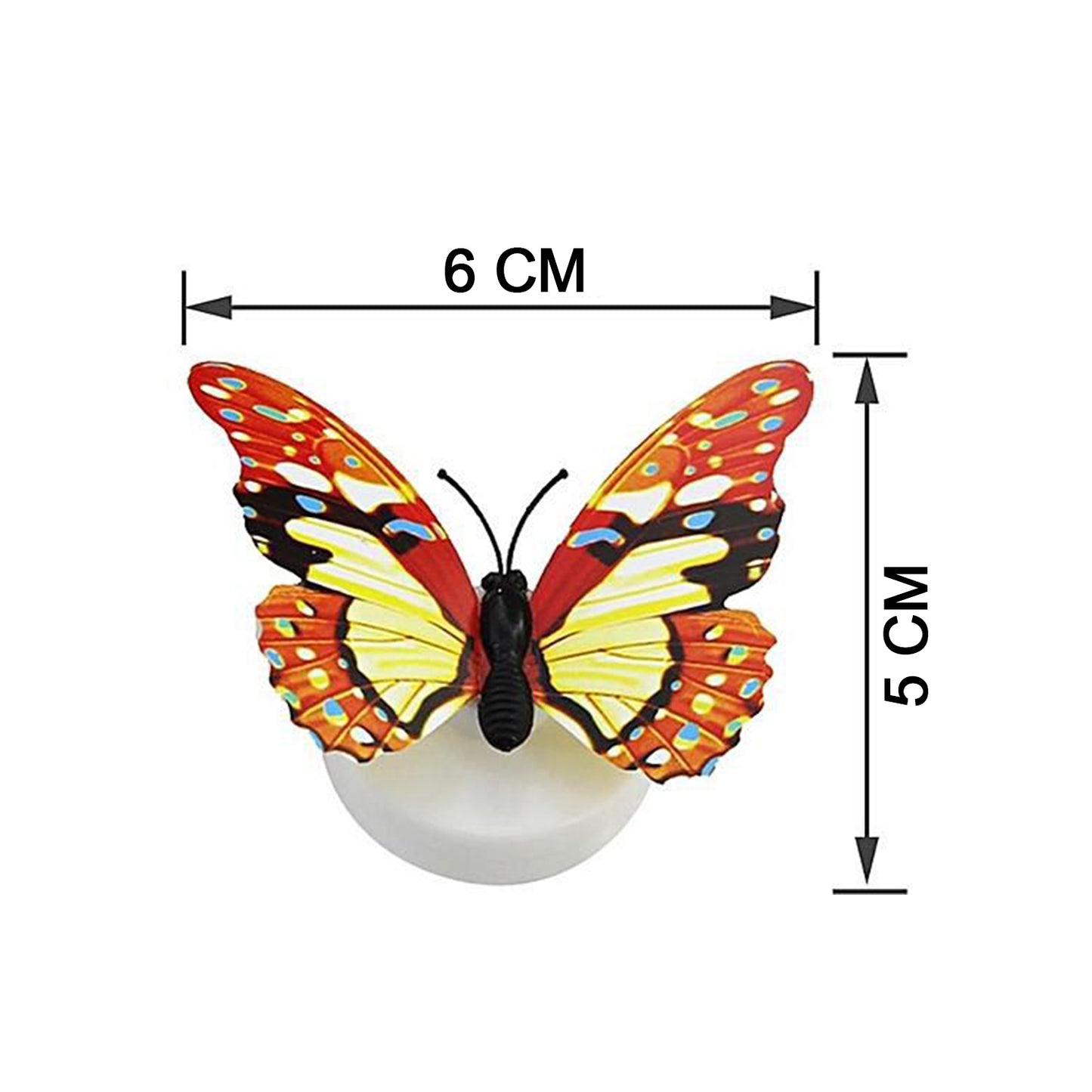 Wukusy Butterfly 3D Night Lamp with illusion design, ideal for drawing room or lobby decor, creates a soft ambient glow.